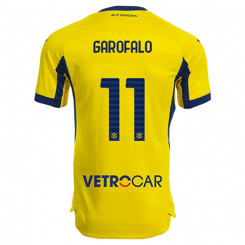 ילדים Lorenzo Garofalo #11 צהוב נייבי הרחק ג'רזי 2025/26 חולצה קצרה