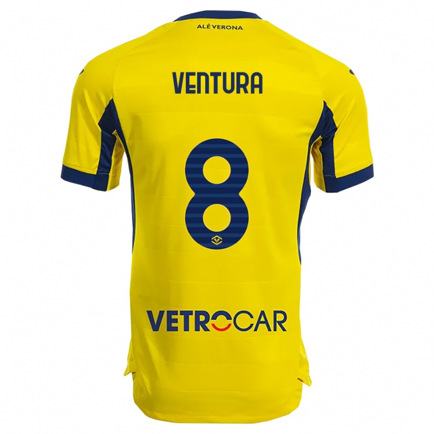 ילדים סירו ונטורה #8 צהוב נייבי הרחק ג'רזי 2025/26 חולצה קצרה