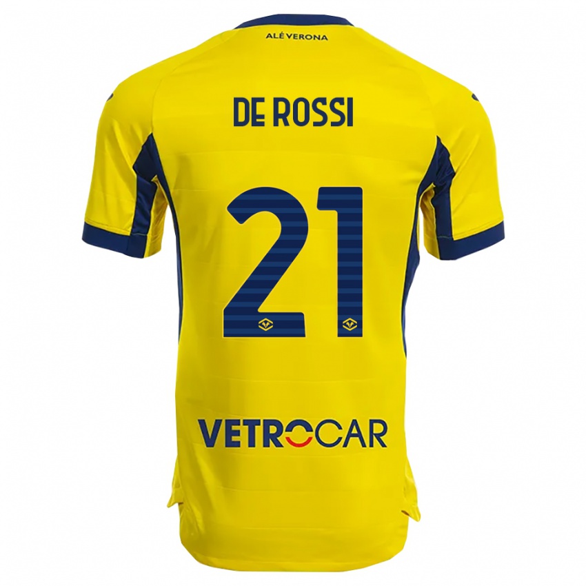 ילדים מישל דה רוסי #21 צהוב נייבי הרחק ג'רזי 2025/26 חולצה קצרה