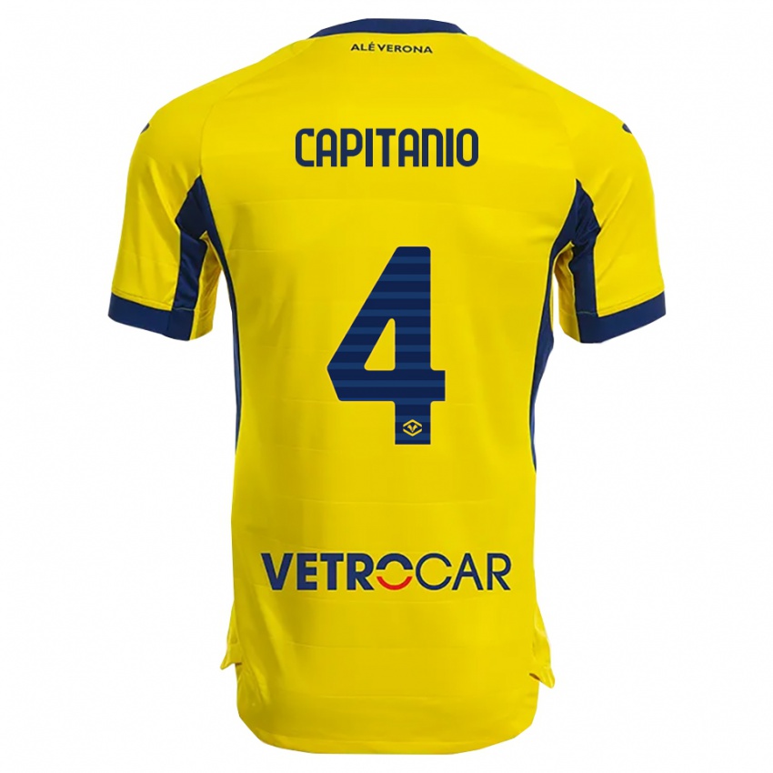 ילדים אלכס קפטניו #4 צהוב נייבי הרחק ג'רזי 2025/26 חולצה קצרה