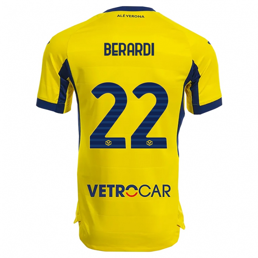 ילדים אלסנדרו ברארדי #22 צהוב נייבי הרחק ג'רזי 2025/26 חולצה קצרה