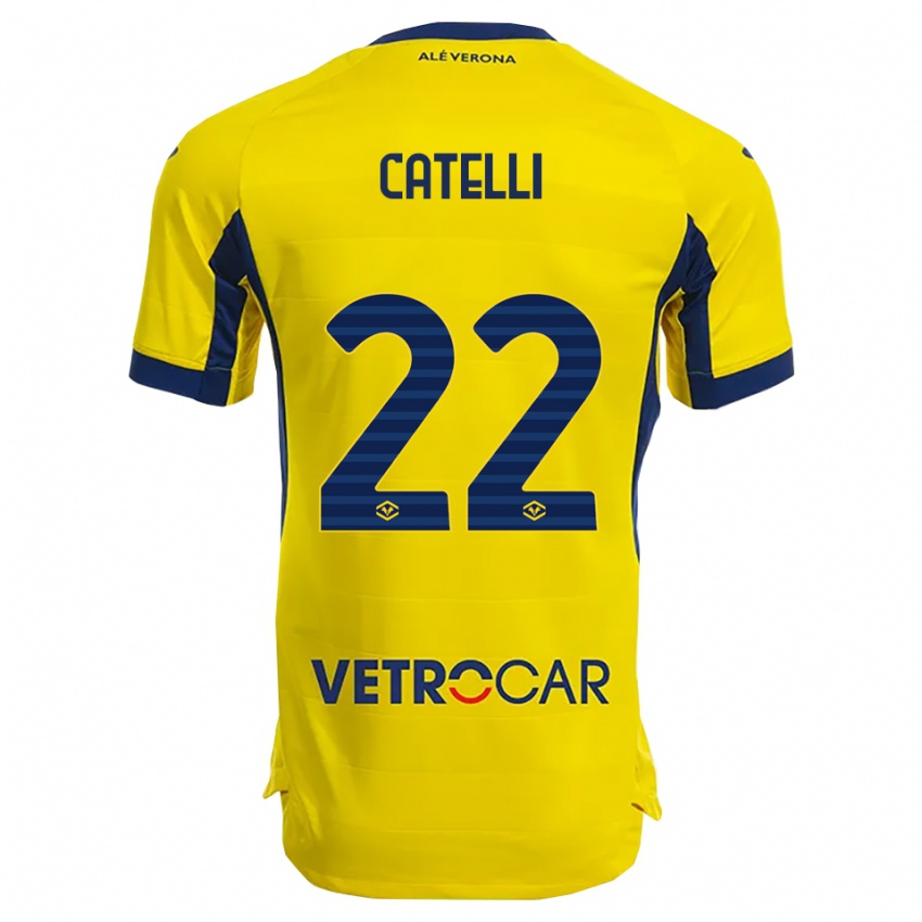 ילדים אנה קאטלי #22 צהוב נייבי הרחק ג'רזי 2025/26 חולצה קצרה