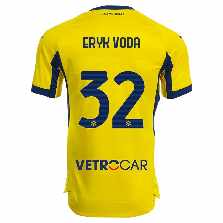 ילדים Andrei Eryk Voda #32 צהוב נייבי הרחק ג'רזי 2025/26 חולצה קצרה