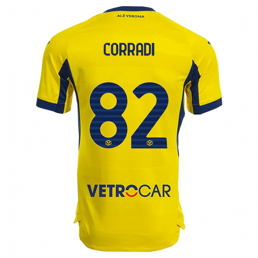 ילדים כריסטיאן קוראדי #82 צהוב נייבי הרחק ג'רזי 2025/26 חולצה קצרה