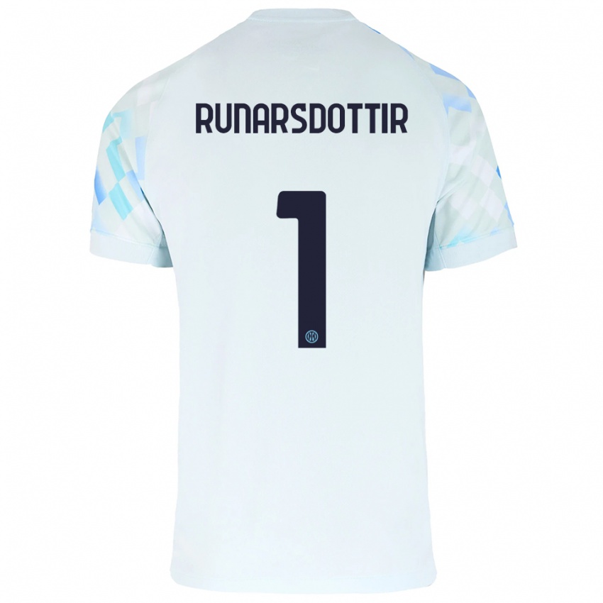 ילדים ססיליה ראן רונארסדוטיר #1 לבן כחול הרחק ג'רזי 2025/26 חולצה קצרה