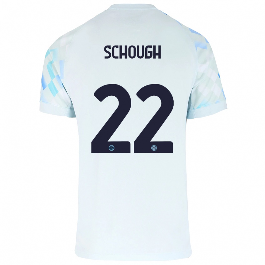 ילדים אוליביה סקוג #22 לבן כחול הרחק ג'רזי 2025/26 חולצה קצרה