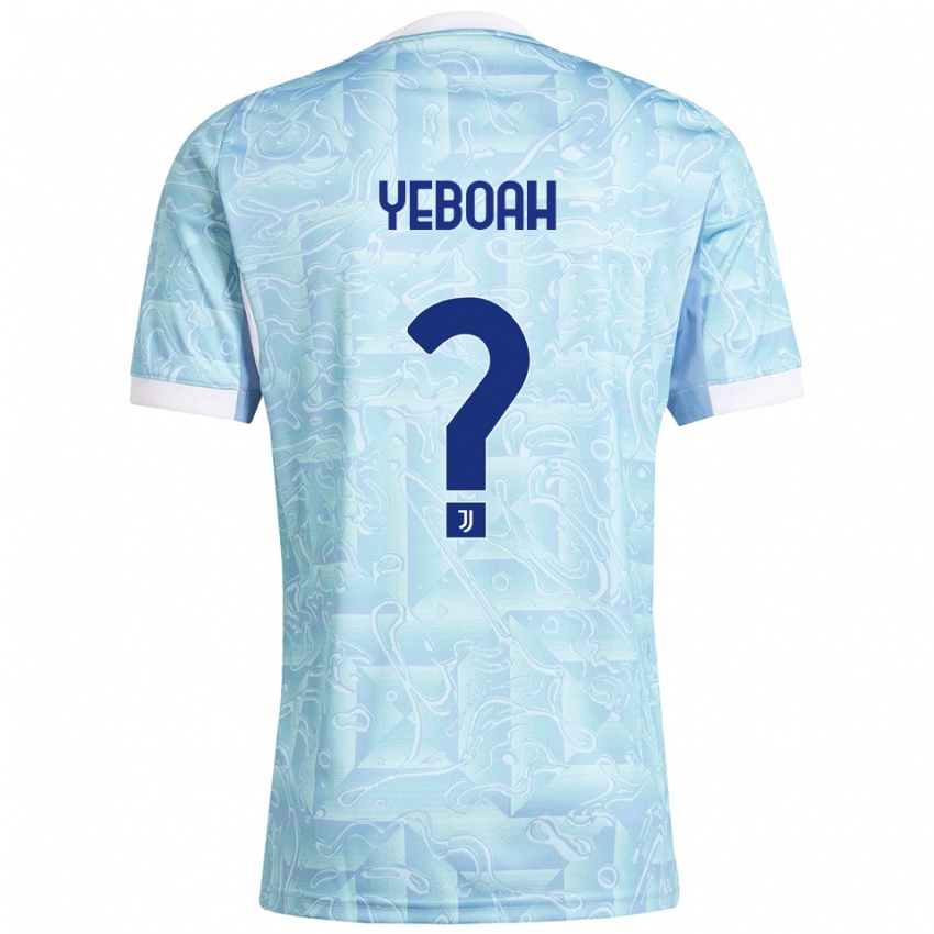 ילדים Christian Yeboah #0 תכלת צהוב הרחק ג'רזי 2025/26 חולצה קצרה