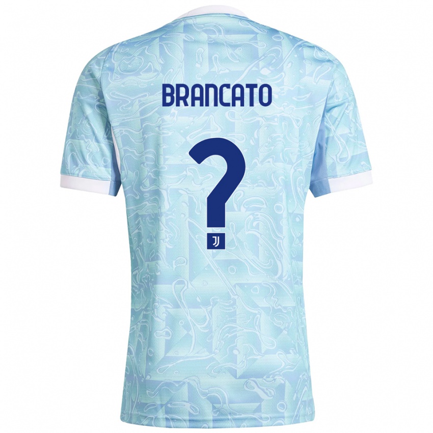 ילדים Alessandro Brancato #0 תכלת צהוב הרחק ג'רזי 2025/26 חולצה קצרה