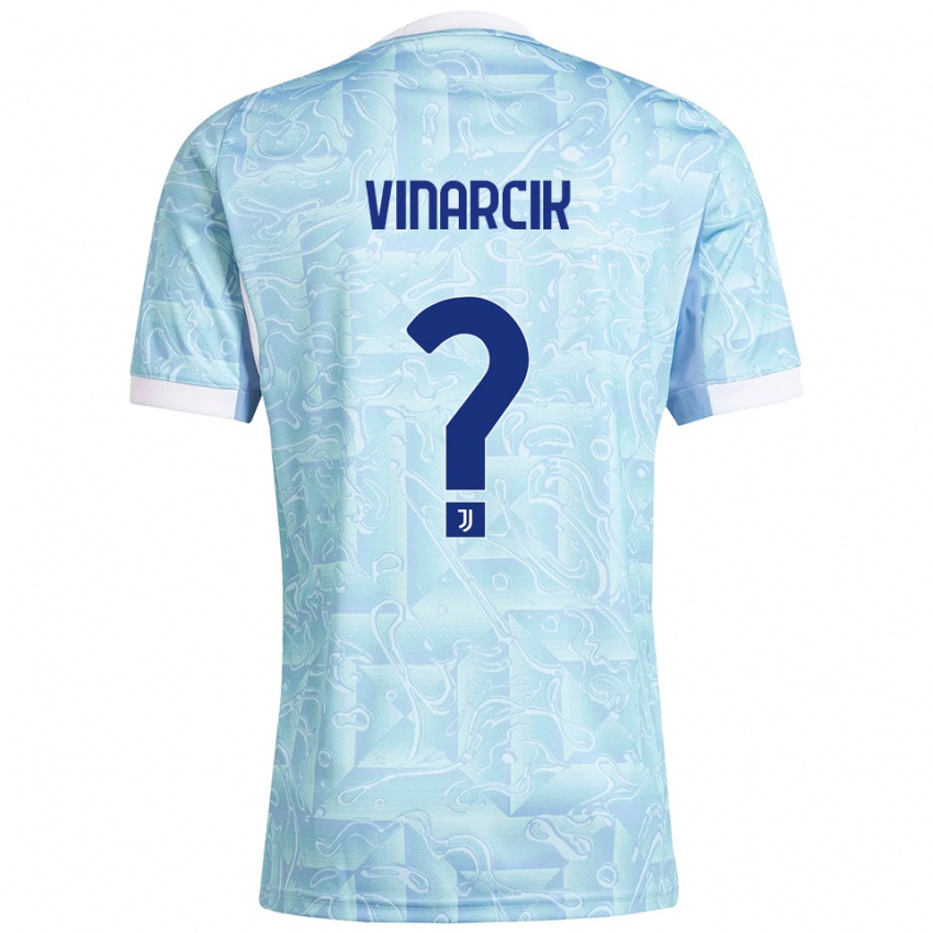 ילדים ג׳אקוב וינארצ׳יק #0 תכלת צהוב הרחק ג'רזי 2025/26 חולצה קצרה