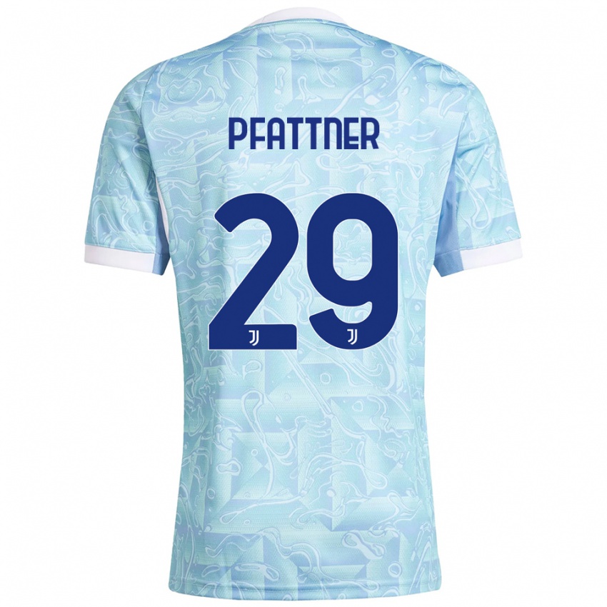 ילדים אליסה פפאטנר #29 תכלת צהוב הרחק ג'רזי 2025/26 חולצה קצרה