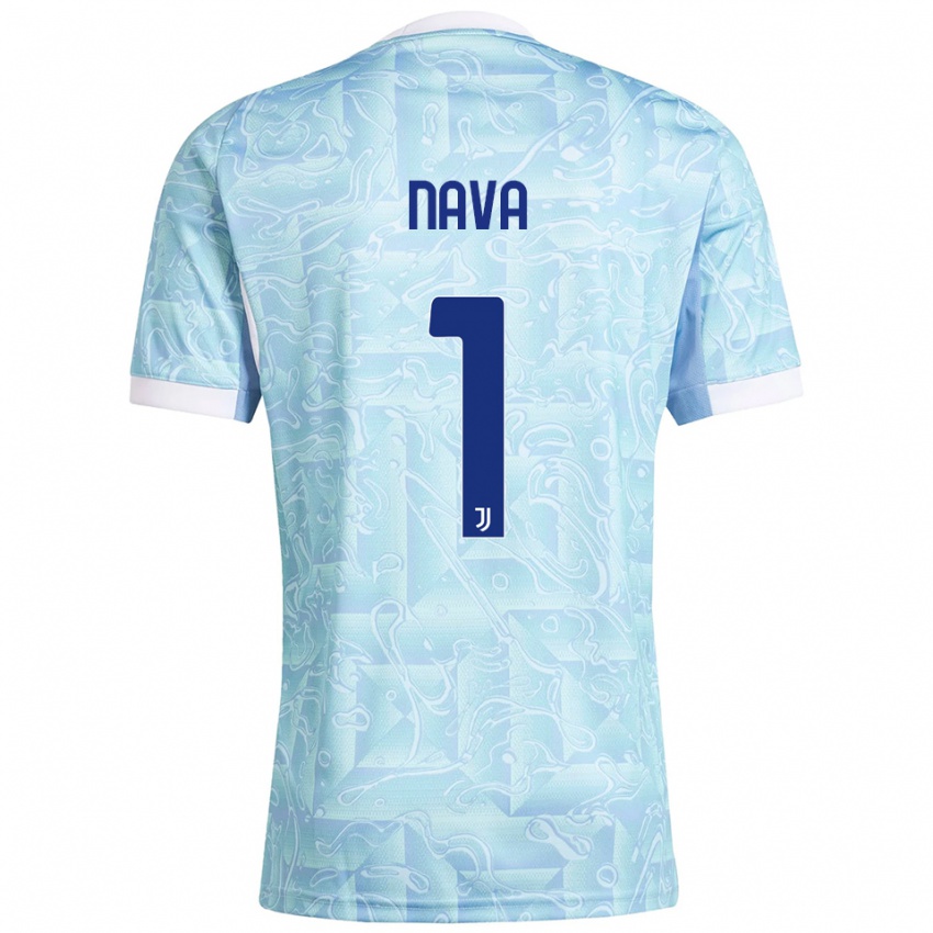 ילדים Sebastiano Nava #1 תכלת צהוב הרחק ג'רזי 2025/26 חולצה קצרה