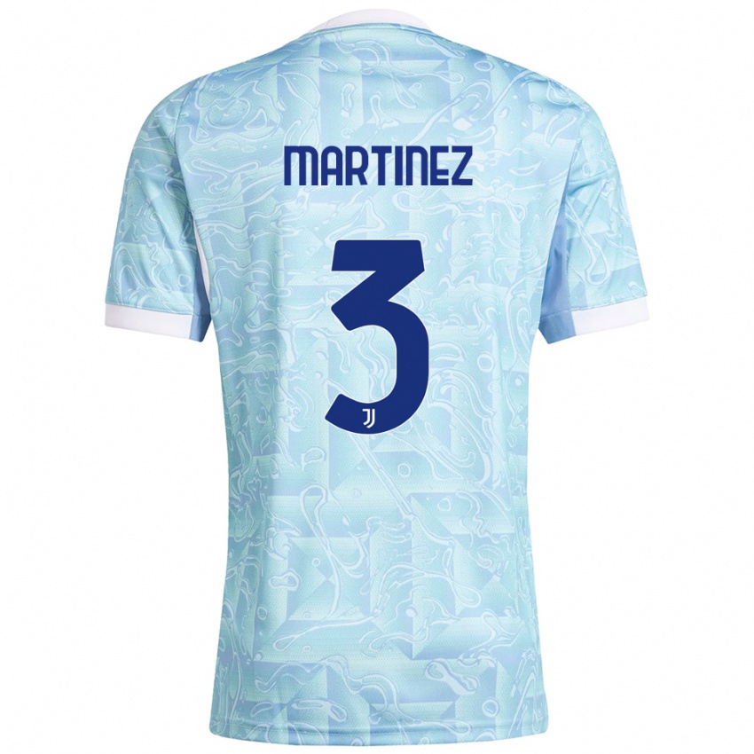 ילדים ברונו מרטינז #3 תכלת צהוב הרחק ג'רזי 2025/26 חולצה קצרה