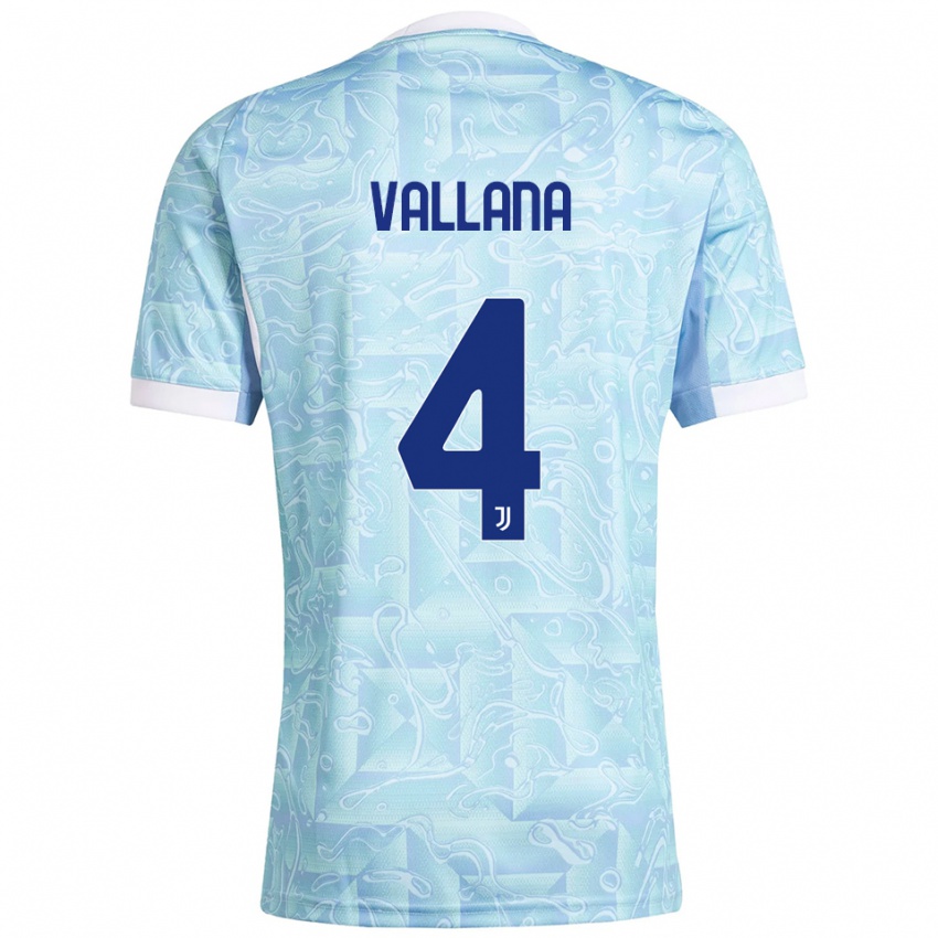 ילדים אדוארדו ואלאנה #4 תכלת צהוב הרחק ג'רזי 2025/26 חולצה קצרה