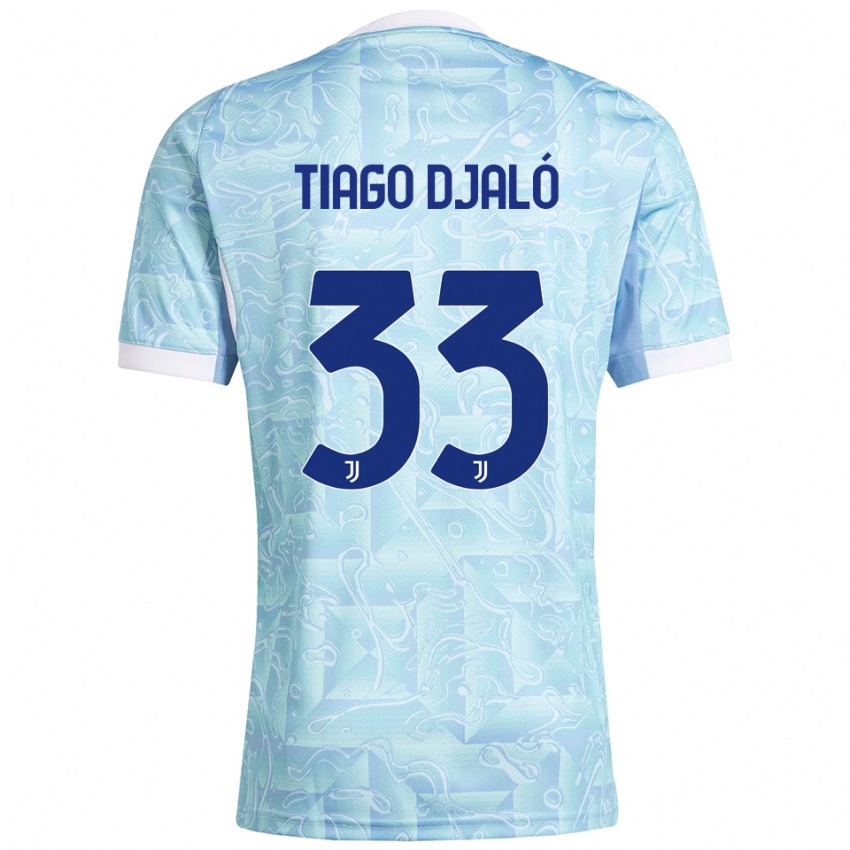 ילדים טיאגו דז'אלו #33 תכלת צהוב הרחק ג'רזי 2025/26 חולצה קצרה