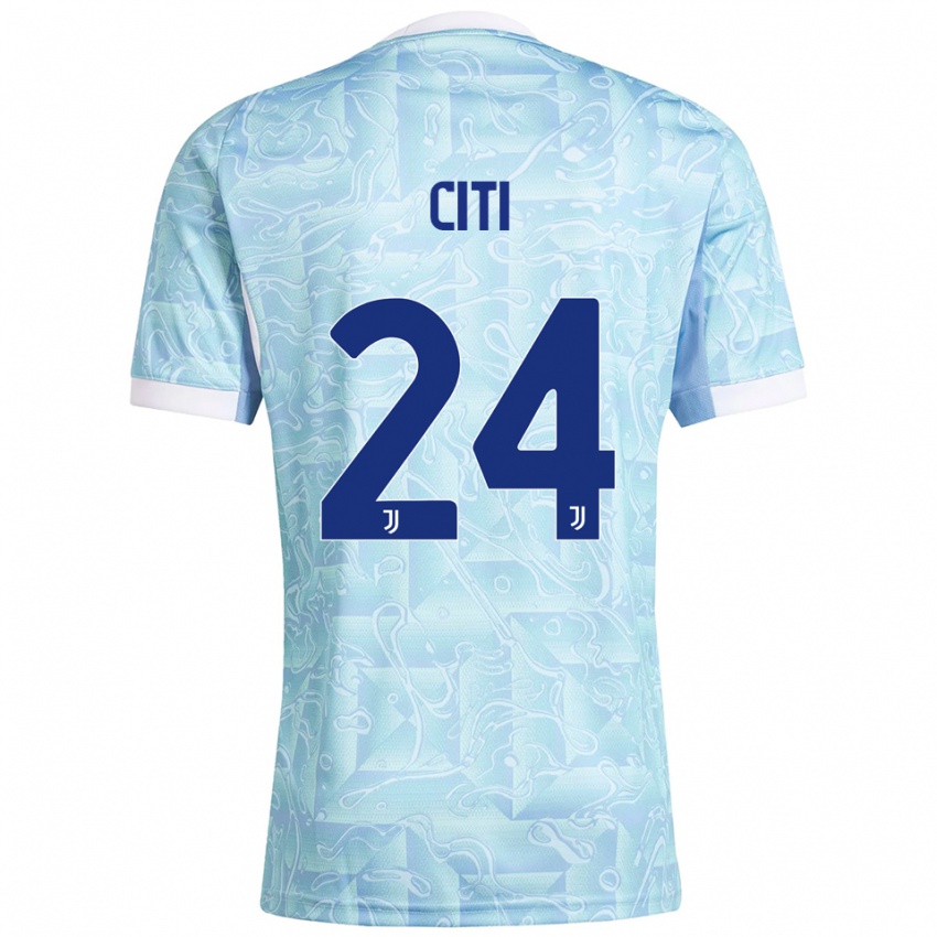 ילדים אלסנדרו סיטי #24 תכלת צהוב הרחק ג'רזי 2025/26 חולצה קצרה