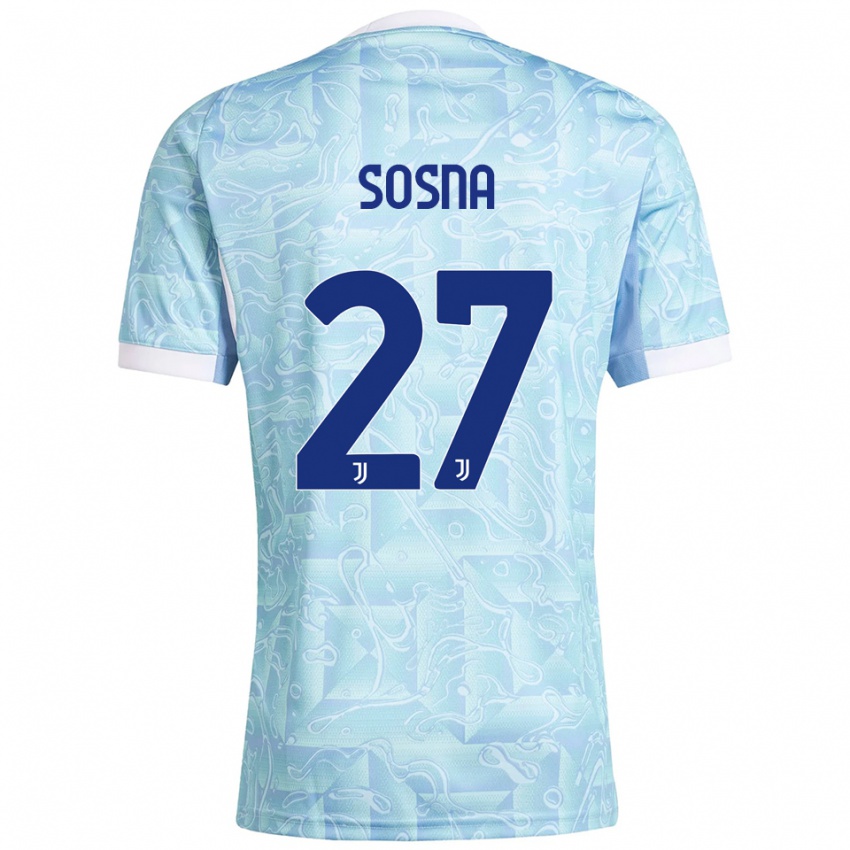 ילדים Adam Sosna #27 תכלת צהוב הרחק ג'רזי 2025/26 חולצה קצרה