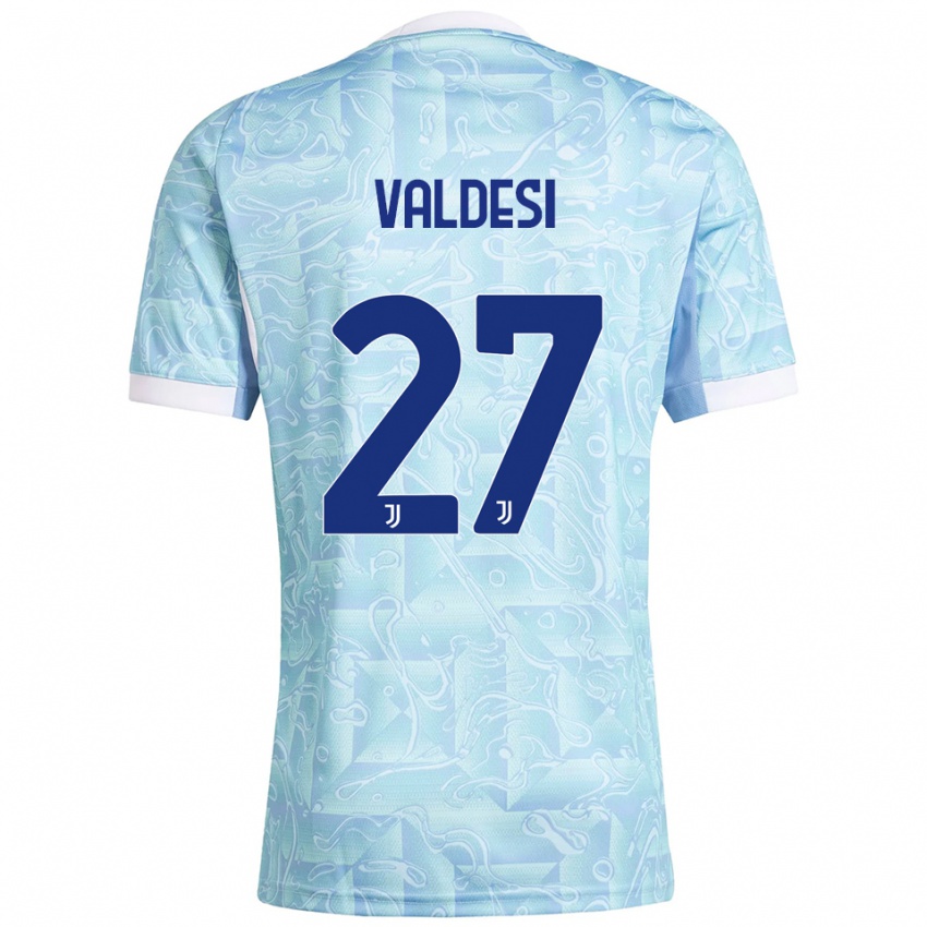 ילדים אנדריאה ולדסי #27 תכלת צהוב הרחק ג'רזי 2025/26 חולצה קצרה