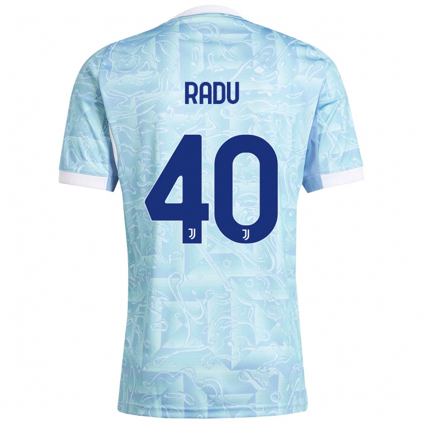 ילדים ריקרדו אדריאן ראדו #40 תכלת צהוב הרחק ג'רזי 2025/26 חולצה קצרה