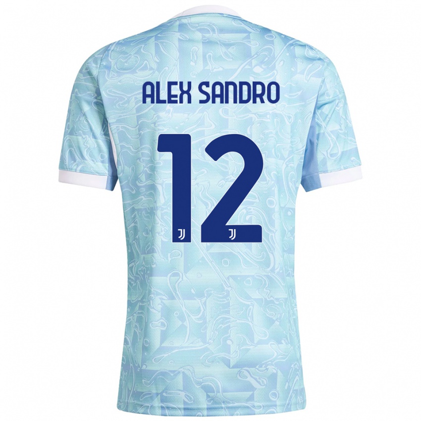 ילדים אלכס סנדרו #12 תכלת צהוב הרחק ג'רזי 2025/26 חולצה קצרה