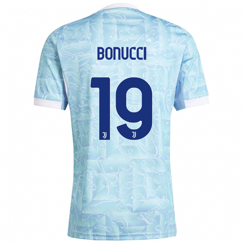 ילדים לאונרדו בונוצ'י #19 תכלת צהוב הרחק ג'רזי 2025/26 חולצה קצרה