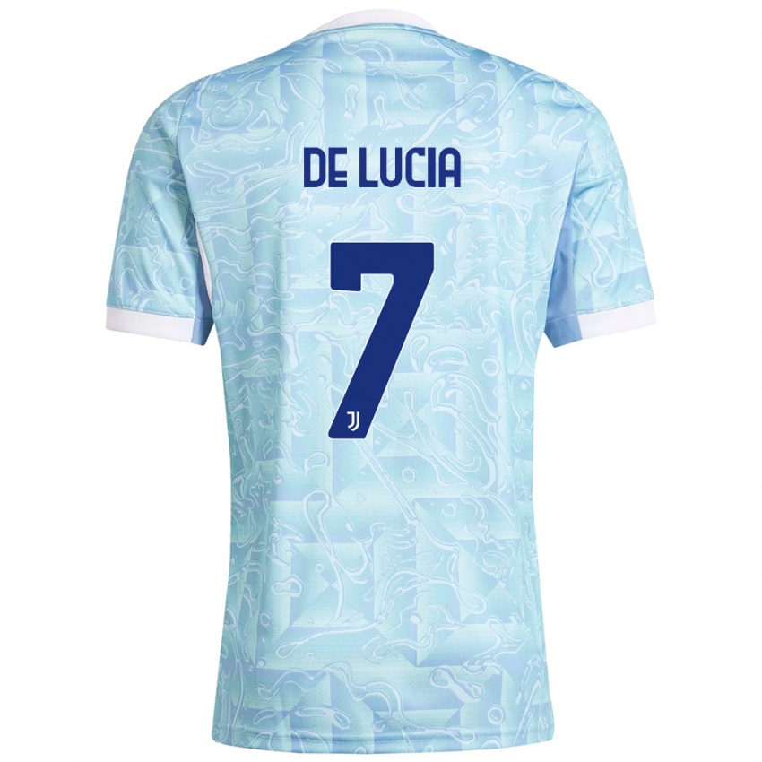 ילדים רפאלה די לוסיה חימנס #7 תכלת צהוב הרחק ג'רזי 2025/26 חולצה קצרה