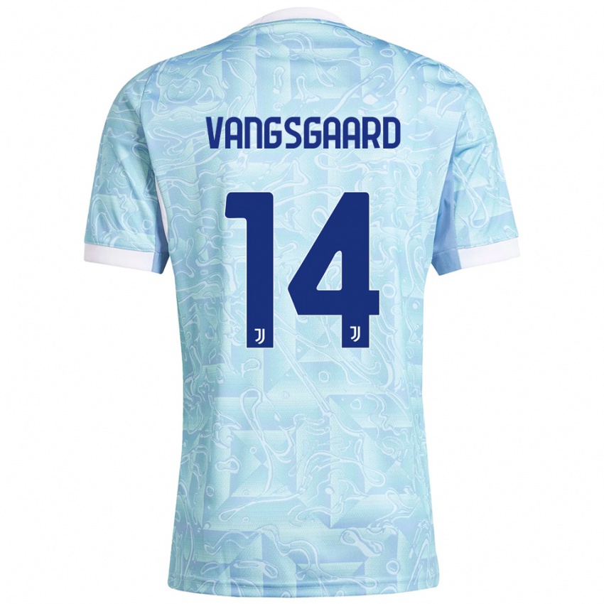 ילדים אמאלי ואנגסגארד #14 תכלת צהוב הרחק ג'רזי 2025/26 חולצה קצרה