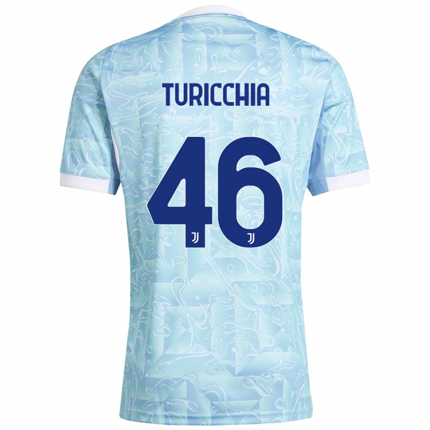 ילדים ריקרדו טוריקיה #46 תכלת צהוב הרחק ג'רזי 2025/26 חולצה קצרה
