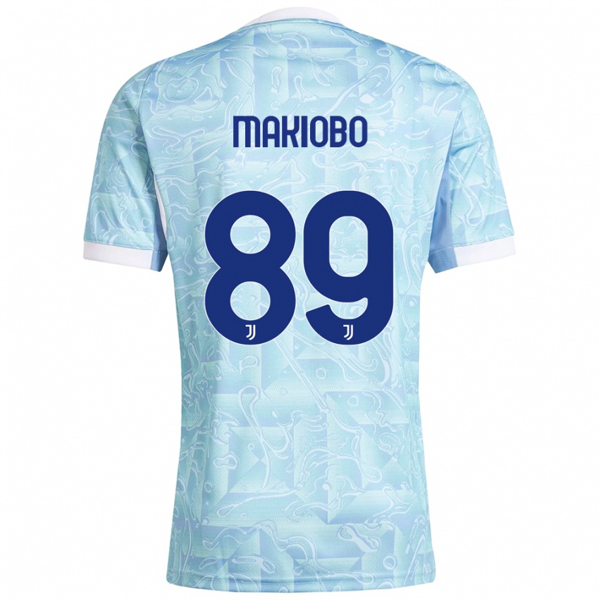 ילדים Grady Makiobo #89 תכלת צהוב הרחק ג'רזי 2025/26 חולצה קצרה