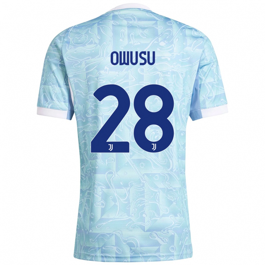 ילדים אוגוסטו אווסו #28 תכלת צהוב הרחק ג'רזי 2025/26 חולצה קצרה