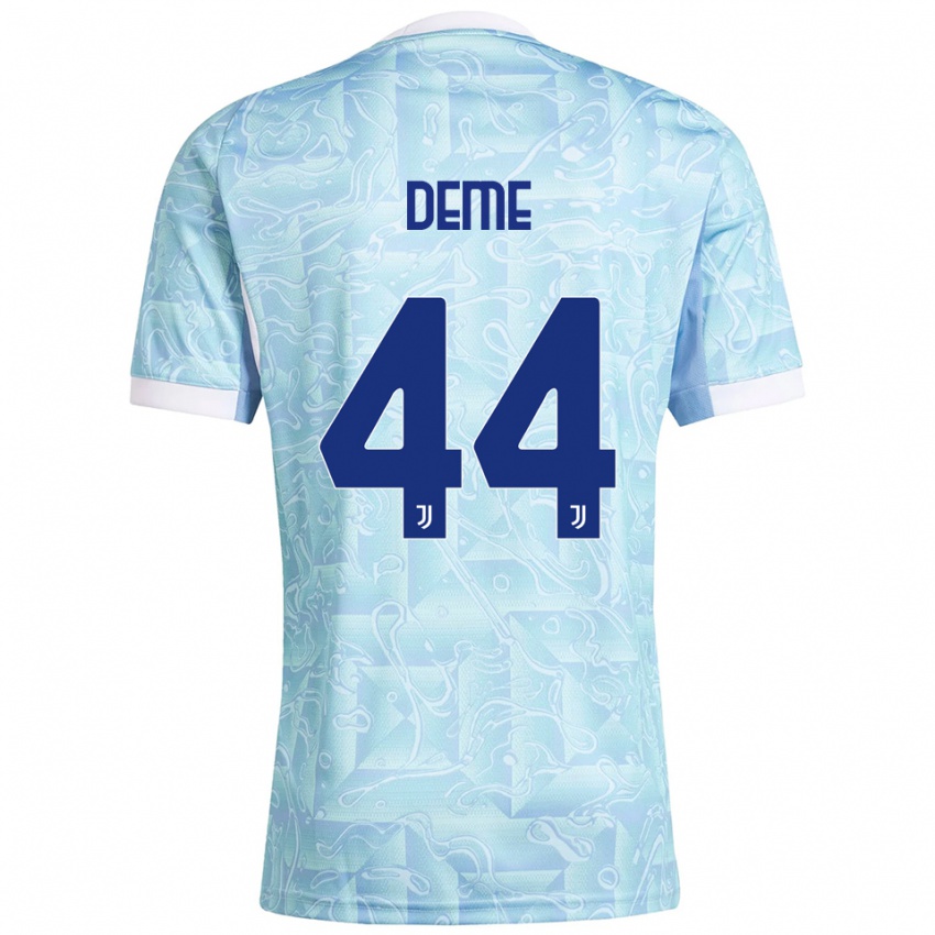 ילדים Serigne Deme #44 תכלת צהוב הרחק ג'רזי 2025/26 חולצה קצרה