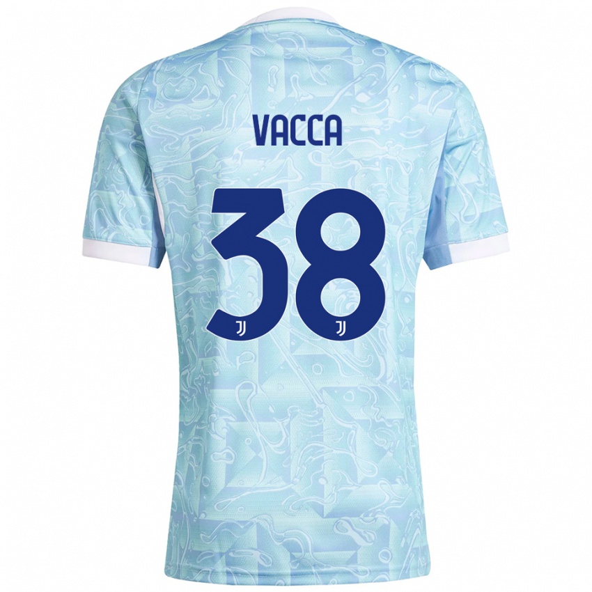 ילדים אלסיו ואקה #38 תכלת צהוב הרחק ג'רזי 2025/26 חולצה קצרה