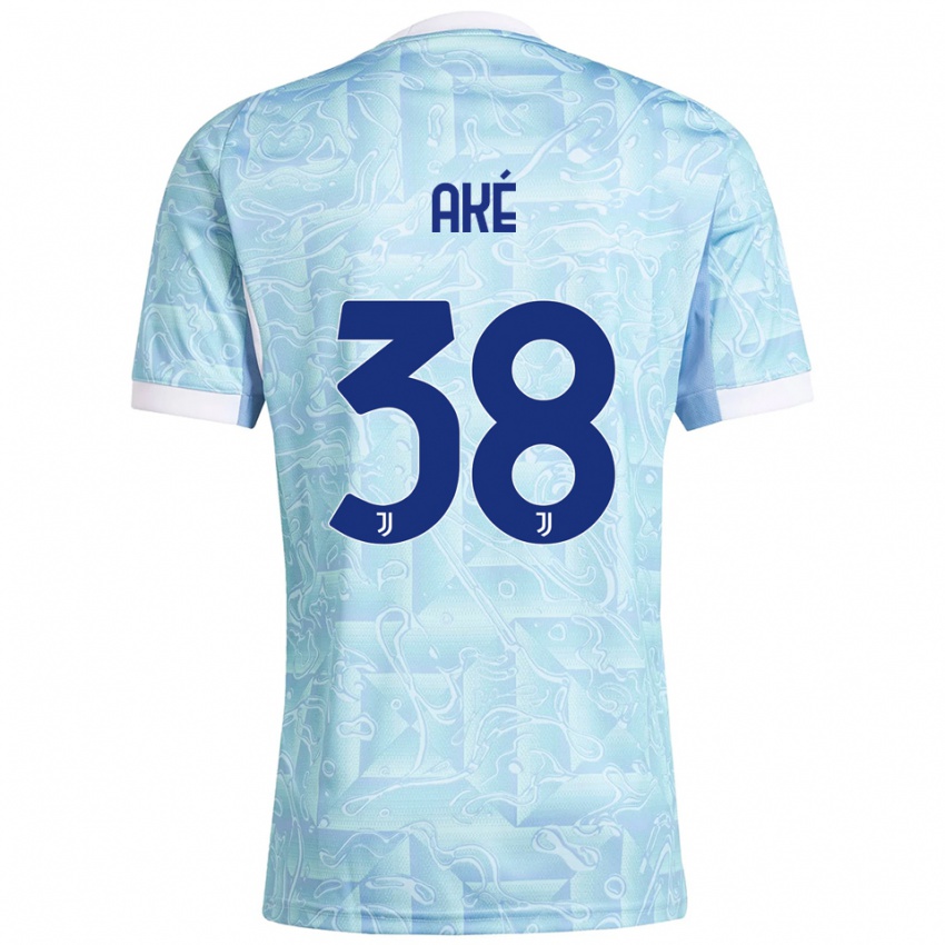 ילדים מרלי אקה #38 תכלת צהוב הרחק ג'רזי 2025/26 חולצה קצרה