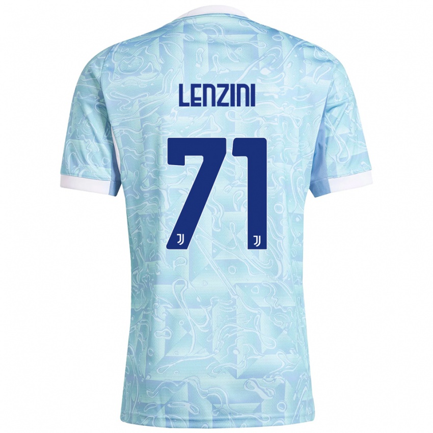 ילדים מרטינה לנציני #71 תכלת צהוב הרחק ג'רזי 2025/26 חולצה קצרה