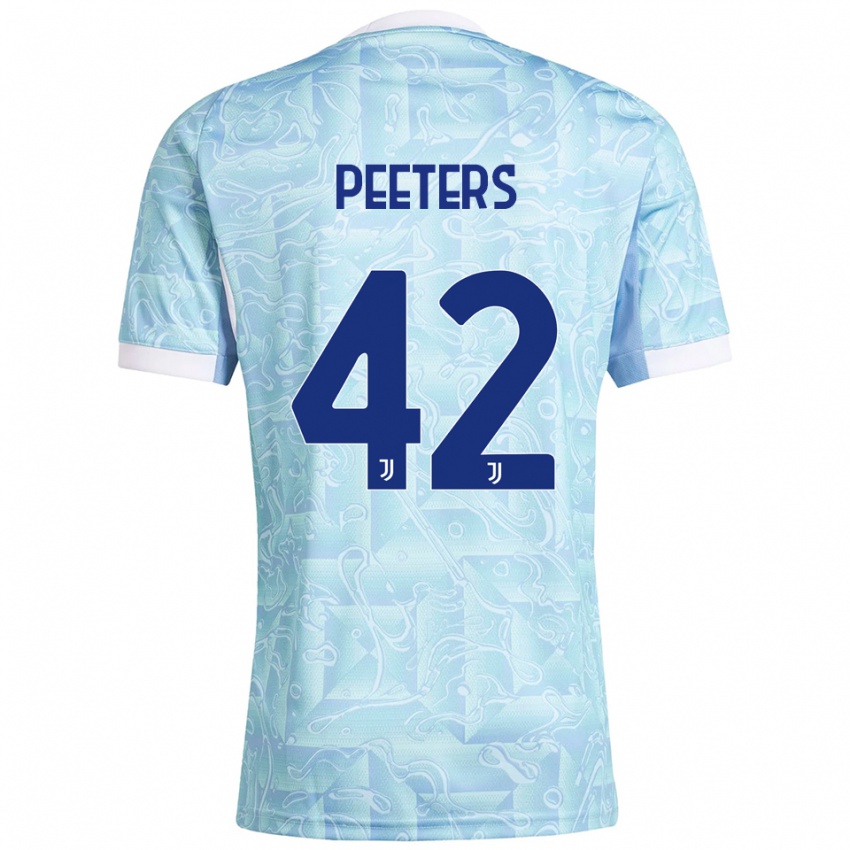 ילדים דאודה פיטרס #42 תכלת צהוב הרחק ג'רזי 2025/26 חולצה קצרה