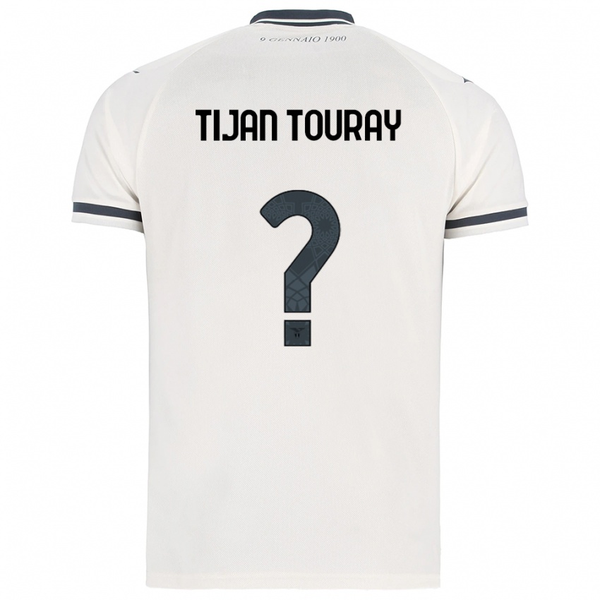 ילדים Sheikh Tijan Touray #0 לבן נייבי הרחק ג'רזי 2025/26 חולצה קצרה