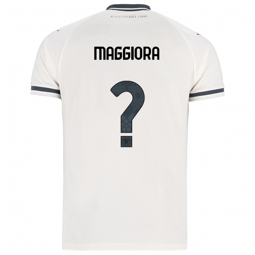 ילדים Antonio Maggiora #0 לבן נייבי הרחק ג'רזי 2025/26 חולצה קצרה