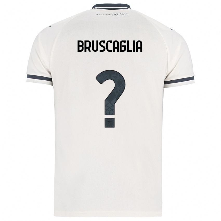 ילדים Lukas Bruscaglia #0 לבן נייבי הרחק ג'רזי 2025/26 חולצה קצרה