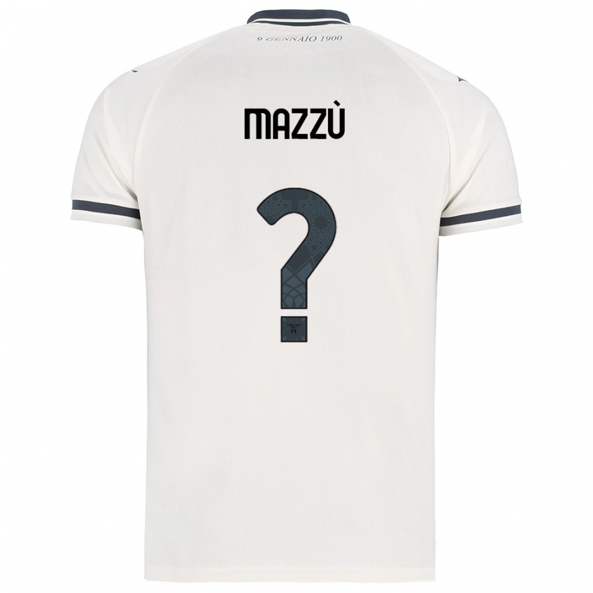 ילדים דומניקו מאצו #0 לבן נייבי הרחק ג'רזי 2025/26 חולצה קצרה