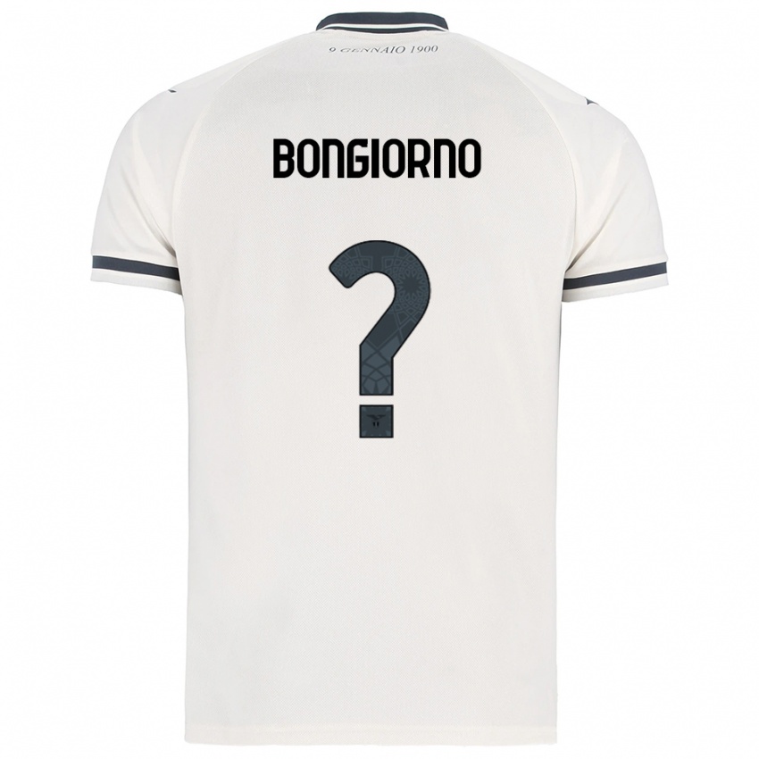 ילדים דריו בונג'ורנו #0 לבן נייבי הרחק ג'רזי 2025/26 חולצה קצרה