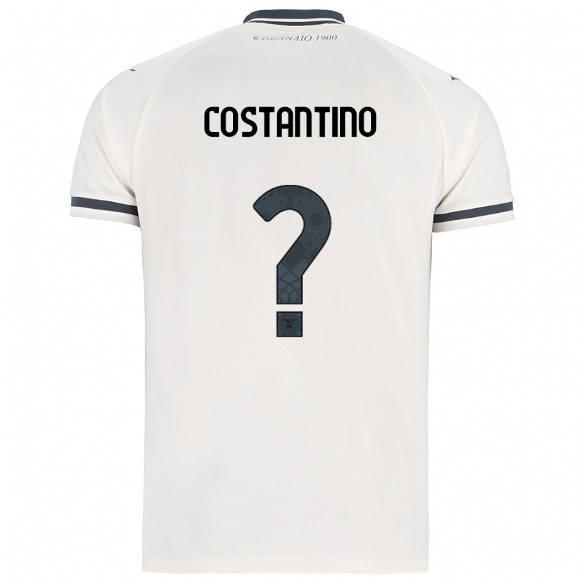 ילדים Davide Costantino #0 לבן נייבי הרחק ג'רזי 2025/26 חולצה קצרה