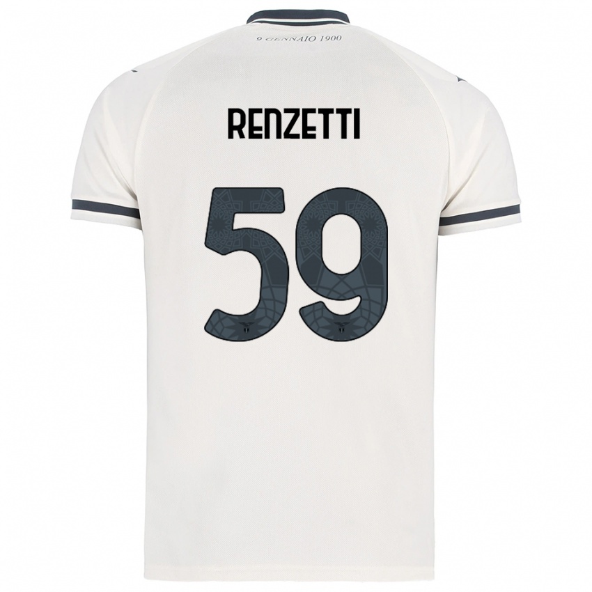 ילדים דווידה רנזטי #59 לבן נייבי הרחק ג'רזי 2025/26 חולצה קצרה