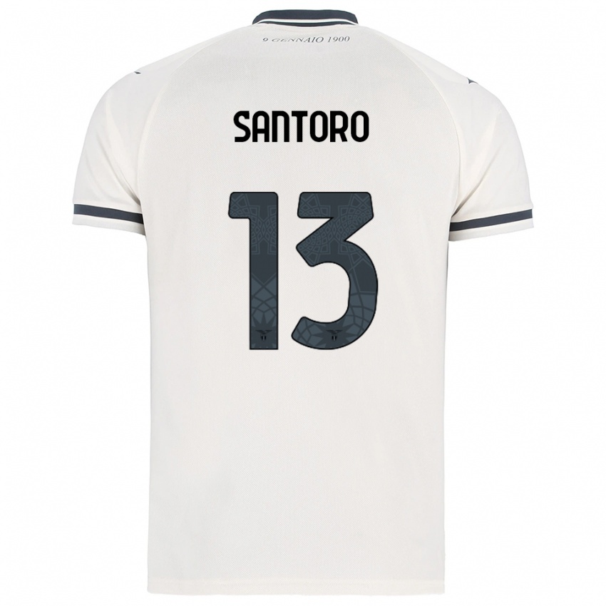 ילדים מרטינה סנטורו #13 לבן נייבי הרחק ג'רזי 2025/26 חולצה קצרה