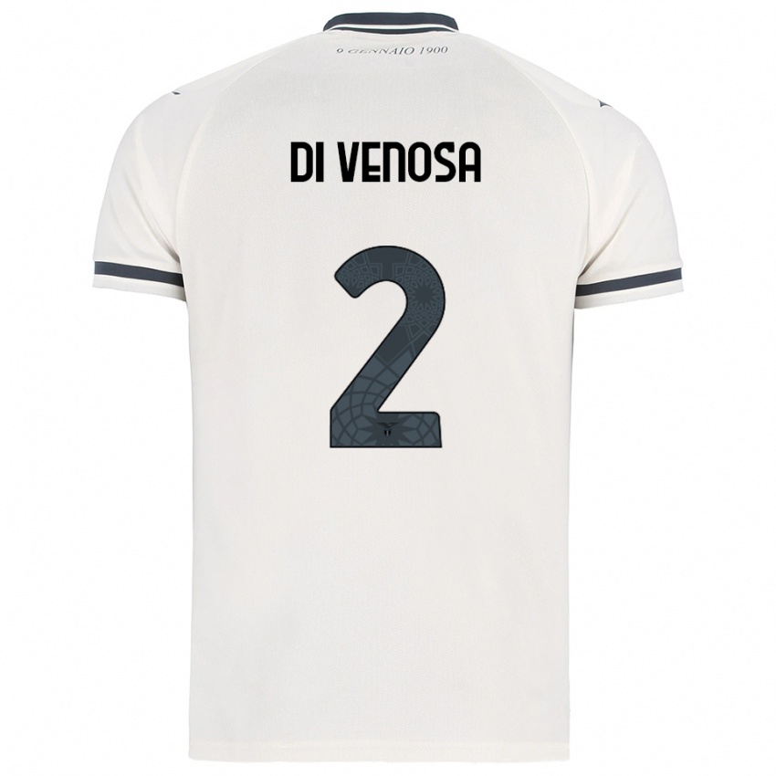 ילדים Rocco Di Venosa #2 לבן נייבי הרחק ג'רזי 2025/26 חולצה קצרה