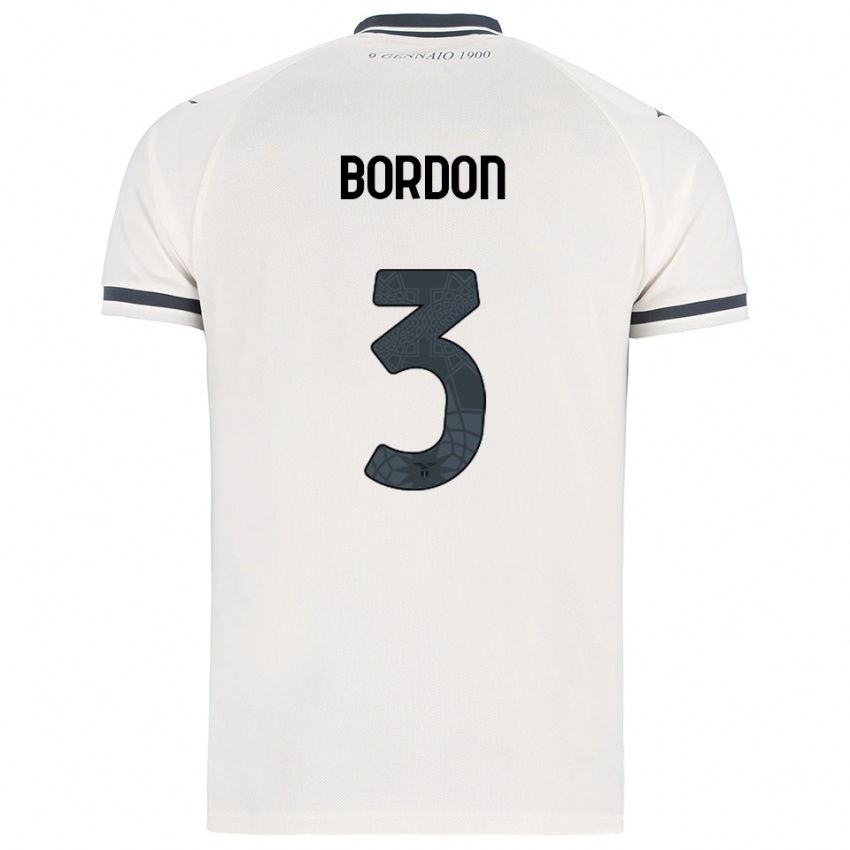 ילדים Ricardo Bordon #3 לבן נייבי הרחק ג'רזי 2025/26 חולצה קצרה