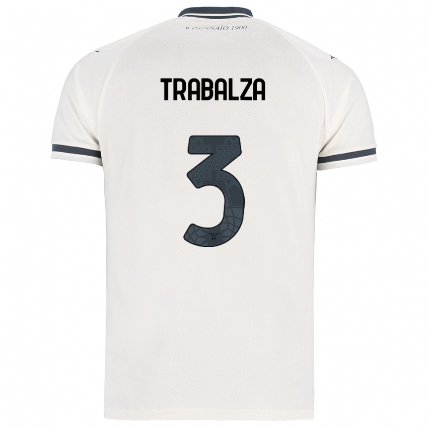 ילדים אלסנדרו טרבלזה #3 לבן נייבי הרחק ג'רזי 2025/26 חולצה קצרה