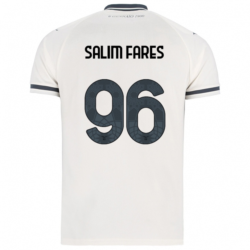 ילדים מוחמד פארס #96 לבן נייבי הרחק ג'רזי 2025/26 חולצה קצרה