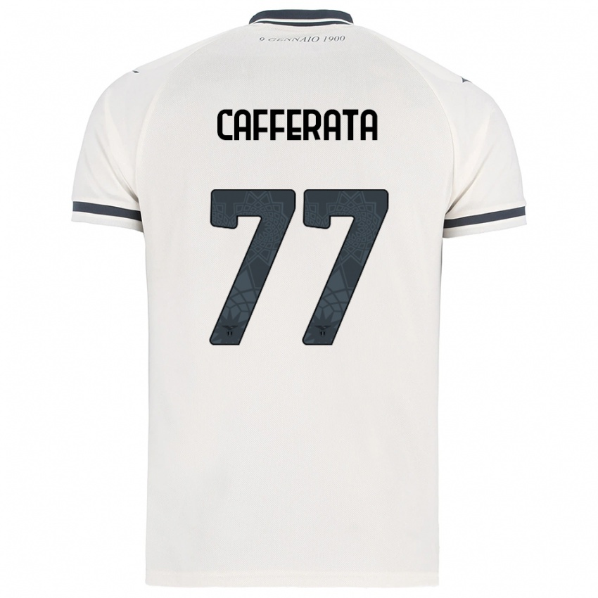 ילדים פדריקה קפראטה #77 לבן נייבי הרחק ג'רזי 2025/26 חולצה קצרה