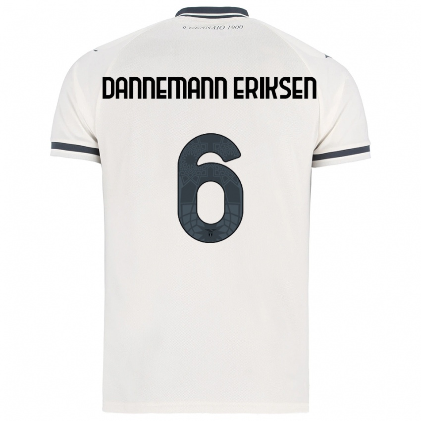 ילדים לואיזה אריקסן #6 לבן נייבי הרחק ג'רזי 2025/26 חולצה קצרה