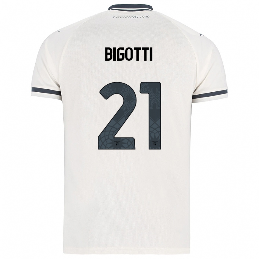 ילדים מאסימו ביגוטי #21 לבן נייבי הרחק ג'רזי 2025/26 חולצה קצרה
