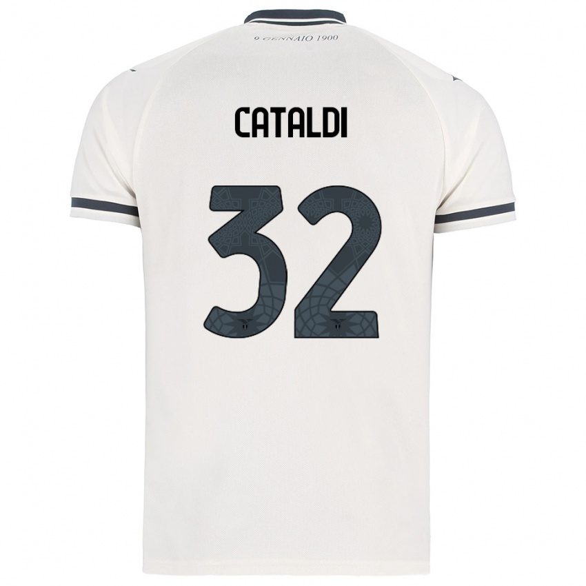 ילדים דנילו קטאלדי #32 לבן נייבי הרחק ג'רזי 2025/26 חולצה קצרה